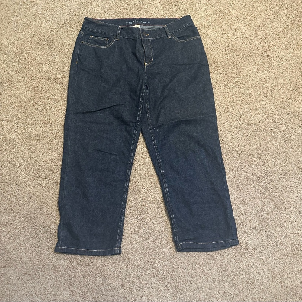 Liz Claiborne Dark Blue Cropped Jeans